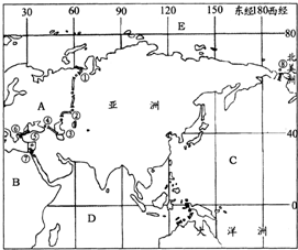 读亚洲的范围图回答下列问题1写出图中字母代表的大洲和大洋名称abcd