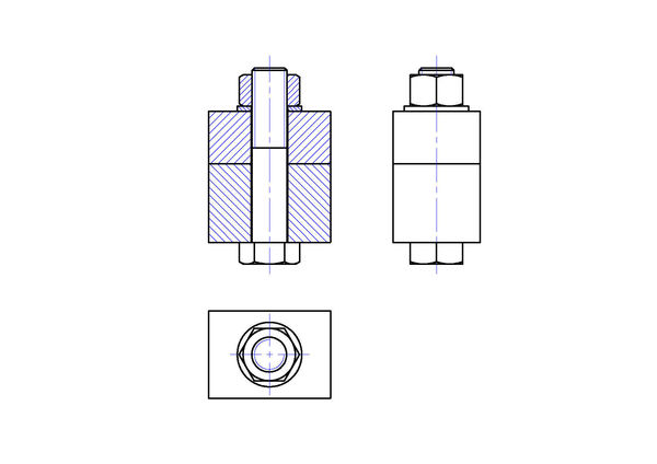 螺栓连接简化画法图片